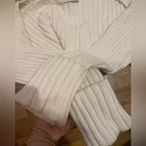 knitted cardigan simonett sweater sleeve white